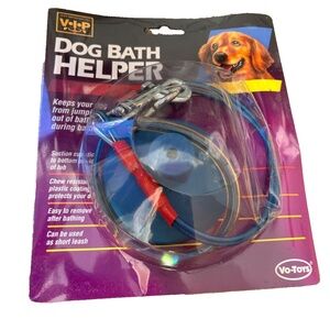 Vo-Toys Dog Bath Helper Suction Cup Chew Resistant Pro Grooming Cable Loop Leash